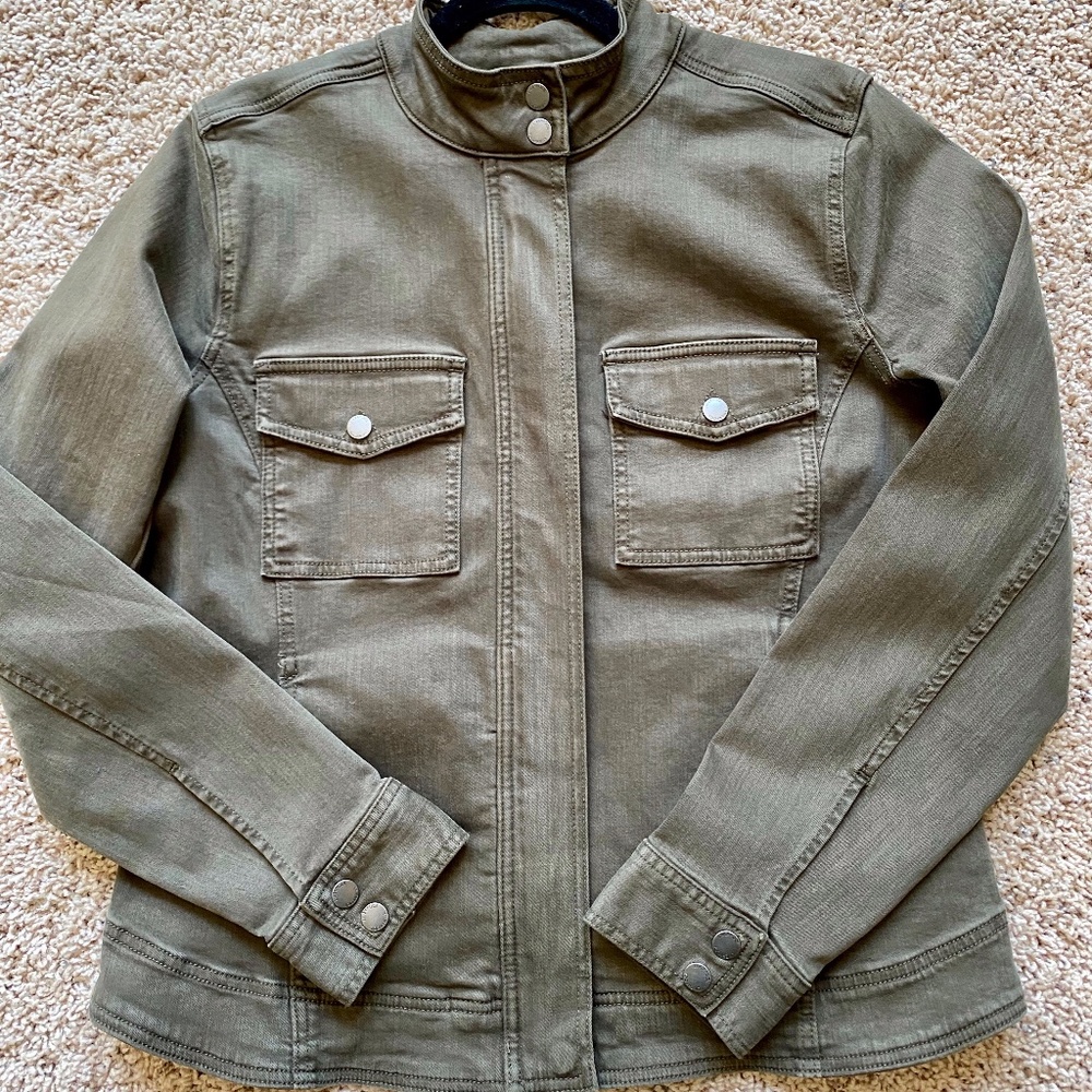 Liverpool Olive Green Denim Jacket